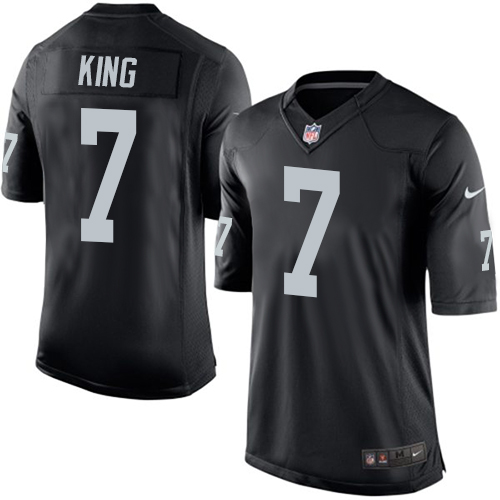 Youth Limited Marquette King Nike Jersey Black Home - #7 NFL Oakland Raiders